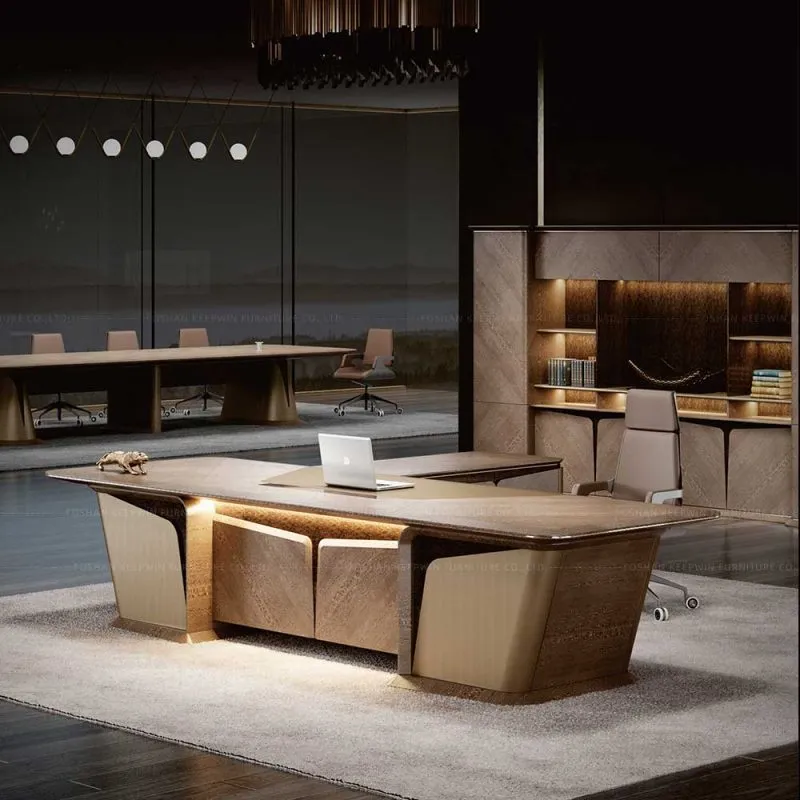 Gray and Black Modern Luxury Business Office Space Furniture - KEEPWIN ...